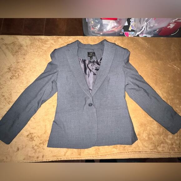 Worthington  Blazer dark Gray Fitted Button Closure Womens Size 10 - Picture 2 of 10